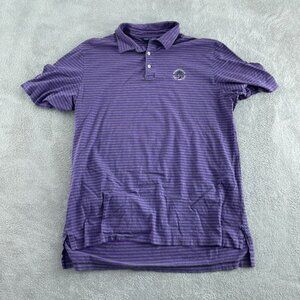 Polo Golf Ralph Lauren XL Purple & Gray Striped  Golf Club Polo Shirt 4399